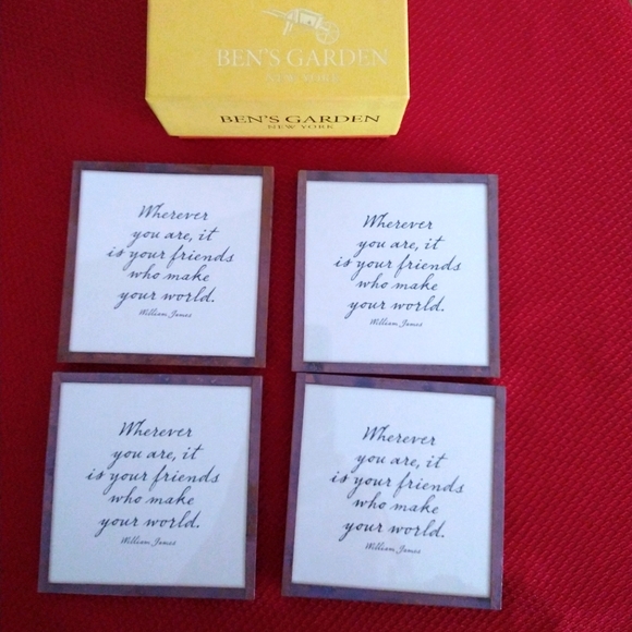 BEN'S GARDEN New York Coasters Set of 4 - Picture 1 of 10